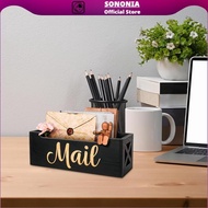 [SONONIA] Wall Or Tabletop Wooden Mail Organizer, Mail Storage Organizer, Letter Holder Box