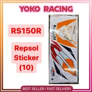 RS150 RS150R Stiker sticker Repsol ( 10 ) body cover set stripe (10) Coverset Strike Honda RS150 RS150R RS 150 R RS 150R