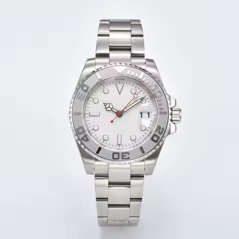 Men's Mechanical Watch Sapphire Luxury NH35 Automatic Watch Yacht Master 40mm Stainless Steel Case W