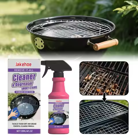 Heavy Duty Grill Degreaser Spray Fast-acting Kitchen Oil Stain Remover 120ml Powerful Foam Cleaner F