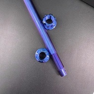 GR5/TC4 สลักเกลียวไทเทเนียมชิ้นส่วนรถจักรยานยนต์ด้านหน้าด้านหลังดุมล้อเพลารถจักรยานยนต์สำหรับรถจักรย