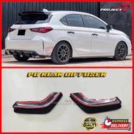 💥READY STOCK💥Honda City GN5 HatchBack **2022 ~ 2023** Top Spoiler + PU Rear Diffuser L&R Side C/W Pa