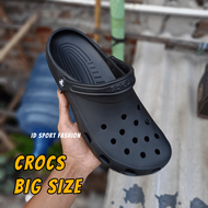 CROCS Sandal Big Size 44 45 46 47 48 49 Ukuran Jumbo Pria Wanita  Sandal Kodok Baim Slip On Hitam Me