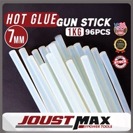 1KG 96PCS 7MM HOT MELT GLUE STICK FOR 20W HEAT GLUE GUN HIGH VISCOSITY GENERAL PURPOSE