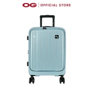 AMERICAN FLYER 20" Polycarbonte 4 Double Wheels Expandable Trolley Case - Light Blue