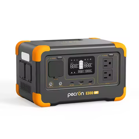 Pecron E300LFP Portable Power Station 600W 288Wh LiFePO4 Battery Solar Generator Power Bank Fast Cha
