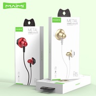 Maimi H15 Subwoofer Wire-controlled Headset Mobile Phone Tablet 3.5mm In-Ear Stereo with Wheat Call 