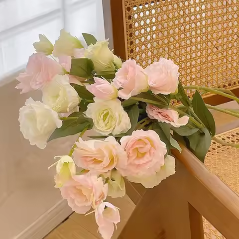 3 heads 70cm Artificial Flower Wholesale Trigeminal Eustoma Flower Home Decoration Fake Flower Weddi