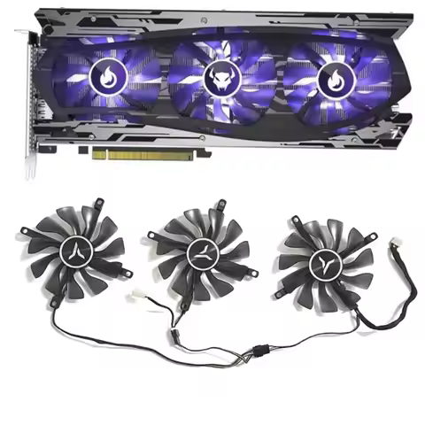 3 FAN Brand new 4PIN 85MM RTX3060 GPU fan suitable for Yeston GeForce RTX 3060 RTX 3060 Ti RX6700XT 