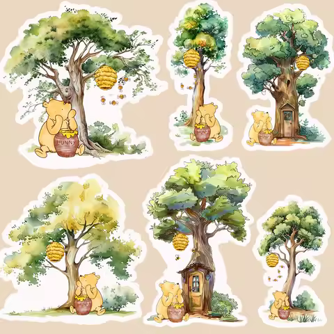60cm/90cm Classic Winnie the Pooh Cutout Decoration Baby Shower Decor Backdrop Yard Sign Honey Bear 