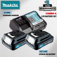 MAKITA BL1016 / BL1021 / DC10WD 12V Battery Combo Set ( Original Makita Brand )