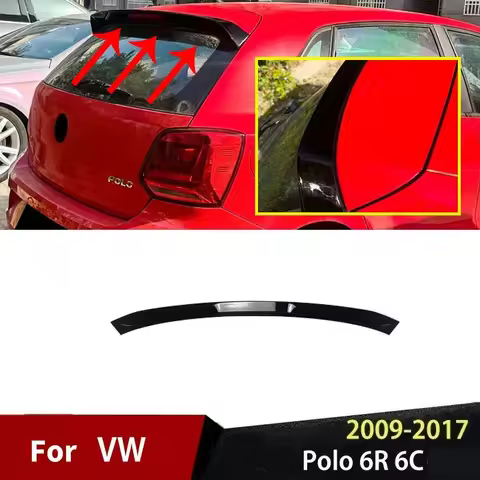 For Volkswagen Polo 6R 6C Rear Top Tail Wing Spoiler Accessories 2009 2010 2011 2012 2013-2017 Car W