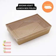 Plain brown kraft lunch box