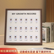 儿童成长记录相框一岁十八岁相框证件照相框摆台周岁校园纪念相框Children's Growth Record Photo Frame One-year-old 18-year-old Photo Fr