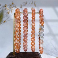 【橘金草莓超七】天然金太陽石 水晶手珠手串手鍊 /可挑款