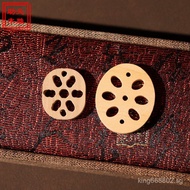 Peach Wood Carved Small Lotus Root Slices diy Beaded Handicrafts Wooden craftwork Peach Wood Small P