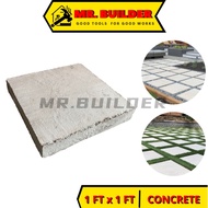 MR. BUILDER 1'x1' Concrete Slab 1 FT x 1 FT Papan Konkrit 1 kaki x 1 kaki Garden Decoration Drain Co