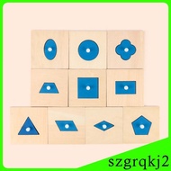 [Szgrqkj2] Wooden Geometry Puzzle Educational Toy Develop Intelligence Montessori Toy