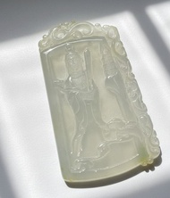 【屬兔本命佛】冰種翡翠精雕文殊菩薩 | 天然緬甸玉翡翠A貨 |送禮