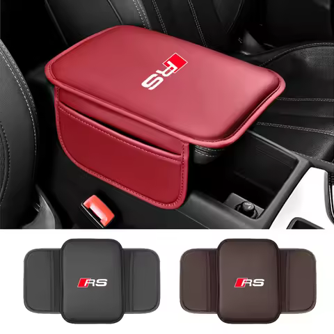 Car Armrest Box Mat Multi-functional Storage Bag Central Armrest Box Booster Pad For Audi S line TT 