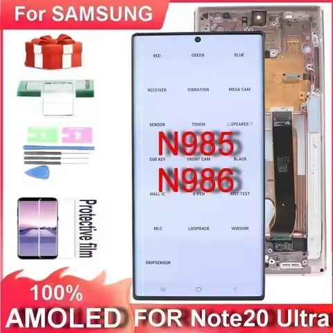 For Samsung Galaxy Note20 Ultra LCD N985F Screen For Samsung Note 20 Ultra 5G N986B N986U N986W AMOL