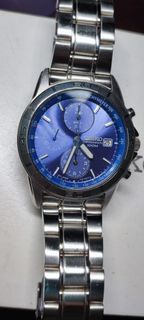 精工藍色錶盤計時腕錶  Seiko 7T92 Chronograph