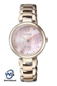 Citizen EM0533-82Y Eco-Drive Rose Gold Stainless Steel Ladies / Womens Watch