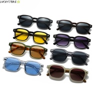 LUCKYSTORE Fashion Shades, Double Bridge with Rivets Square Sunglasses, Outdoor Travel INS Style UV4