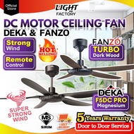 🔥PROMOTION🔥DEKA F5DC PRO DC Fan 56" VDC88| FANZÓ TURBO HUNTER DE-AIRE AR10 Ceiling Fan with Remote S