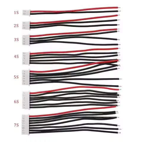 1PC 10CM RC Lipo Battery Balancer Charger Plug 1S 2S 3S 4S 5S 6S 7S 22AWG JST-XH Balancer Cable Airc