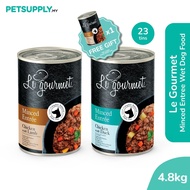 [Carton Deals] Le Gourmet 9.6kg Minced Entree For Dog (400g x 23 cans + 1 Free)