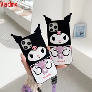 3D Cute Cartoon Kuromi Phone Case Huawei Nova 2 Lite Honor 9X Pro 8X 30 9 10 Lite 10i 20i 10 Play 9i 9N Nova 5T Y7 Pro Y9 Prime 2019 Y7 Prime 2018 Y8P Case Back Cover With lanyard