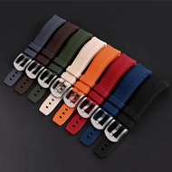 18mm 20mm 21mm 22mm Quick Release Curved Fluoro Rubber Watch Strap for Universal Sport FKM Waterproo