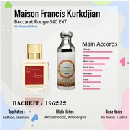 BIBIT PARFUM MURNI BACCARAT ROUGE 540 EXT