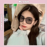 Korean Photochromic Glasses Square Frame Cermin Mata Large Frame Retro Glasses 眼镜