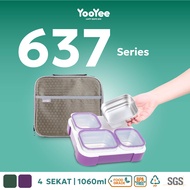 Yooyee Kotak Makan Stainless Steel 4 Sekat