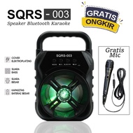 WDN - SUARA NGEBASS Speaker aktif Bluetooth Microphone Karaoke Suara Jernih SQRS 003 Mic Speaker Mik