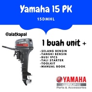 Mesin Tempel Perahu Outboat Original Yamaha E15DMHL / Mesin 15 PK 2 Tak