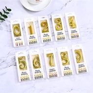 Emulsion Yellow Birthday Number Candle Type 1