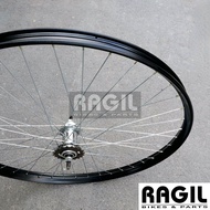RODA JADI SEPEDA ONTHEL VELG ARAYA 28 JAWA JOWO UNTA UNTO WHEELSET ONTEL DEPAN BELAKANG HITAM CHROME