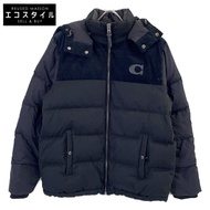 二手 Coach C5216 黑色燈芯絨羽絨服，L 碼