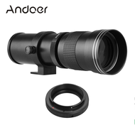 Andoer กล้อง MF Super เทเลโฟโต้ซูมภาพเลนส์ F/8.3-16 420-800มม.พร้อมแหวนรองเลนส์กล้องถ่ายรูปด้าย Univ