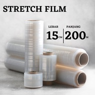 HITAM Plastic WRAP WRAPPING - STRETCH FILM Clear/Black 15X200