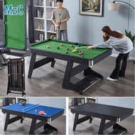 MzC   6ft Folding Pool Table  1.8m Children's Adult Billiard Table Tennis Table,billiards Free Full 