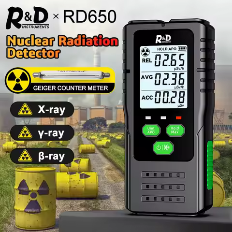 RD650 Geiger Counter Nuclear Radiation Detector X-ray γ-ray β-ray Radioactivity Tester Marble Detect