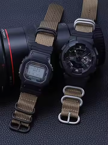 For ​​Casio GSHOCK Nylon Watch Strap DW-5600/D5600/8900/9050/9051 Special Interface 5 Ring Design Li