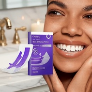 Teeth Brightening Strips 7pcs with Hydrogen Peroxide - At-Home Stain Remover  Jalur Pemutih Gigi 7 K