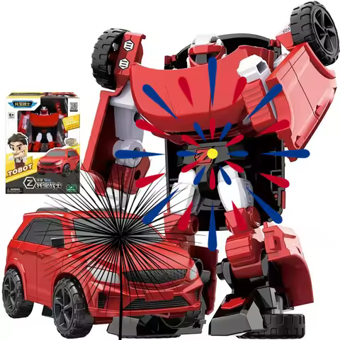 New Mini Tobot Transformation Car To Robot Toys Korea Cartoon Brothers Anime Tobot Deformation Car A