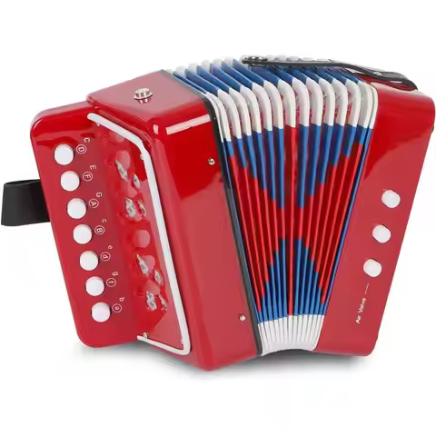 Kids Accordion 10 Keys Button Accordion Musical Instrument Mini Accordion For Beginners-AT20