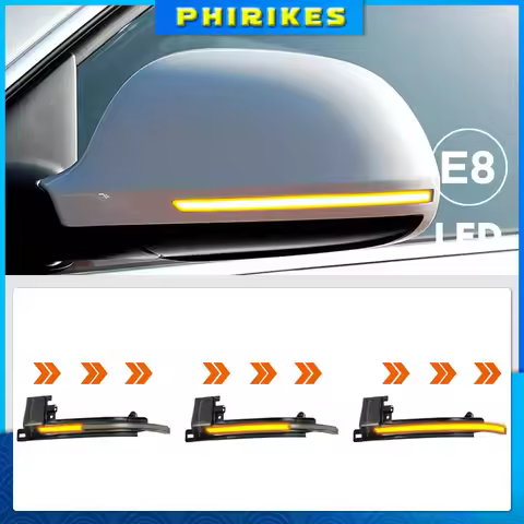 2pcs Dynamic Blinker Mirror Light LED Turn Signal Side Indicator For Audi A3 8P A4 A5 B8 Q3 A6 C6 4F